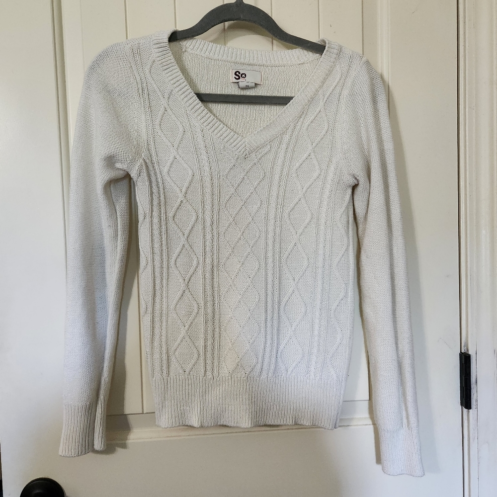 Shimmery White Sweater